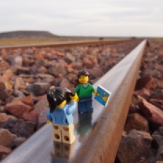 The deserted train tracks at Port Augusta
